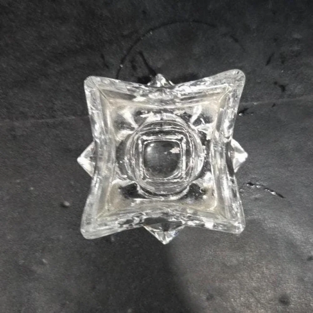 St. George 24% Lead Crystal Candle Holder, Vintage Replacement Candlestick Decor